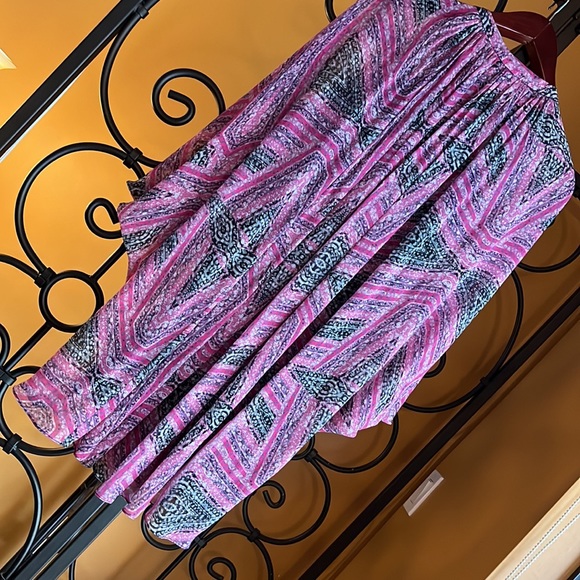 DIANE VON FURSTENBERG  Silk Pink Fleurette Dress in Diamond Maze - Picture 4 of 7